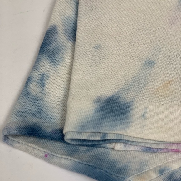 Handmade Tie Dye Tee Shirt Purple Blue & White - Picture 8 of 8